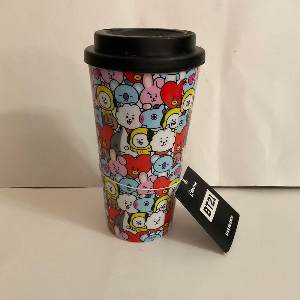 BT21 x Line Friends multicoloured travel mug 15 oz